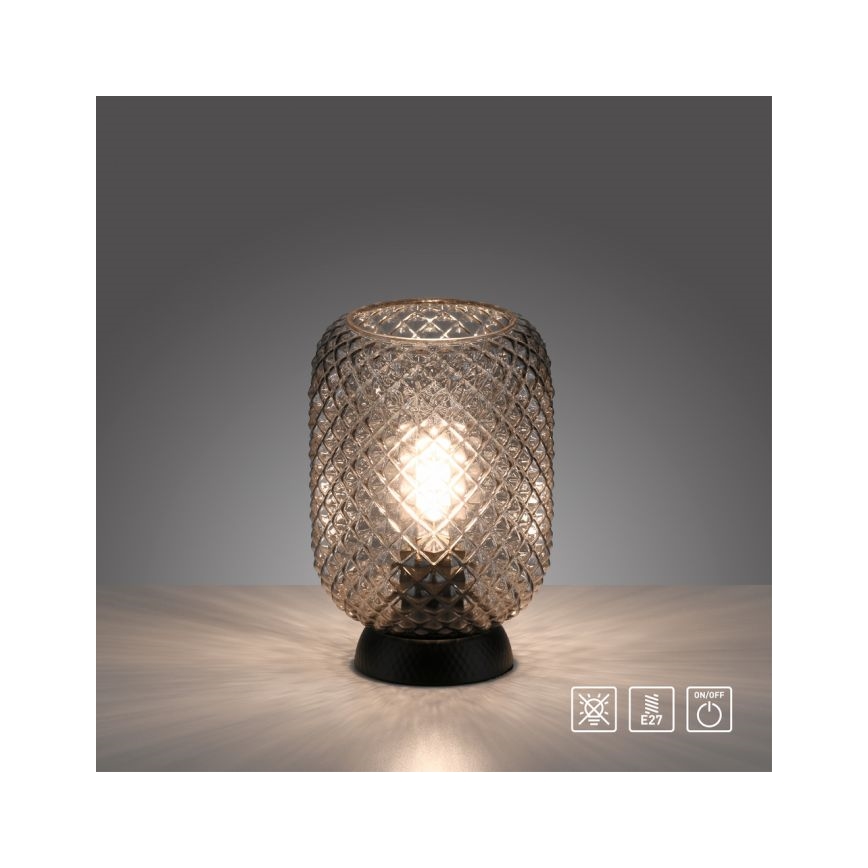 JUST LIGHT. 14906-18 - Lámpara de mesa REISHI 1xE27/40W/230V negro