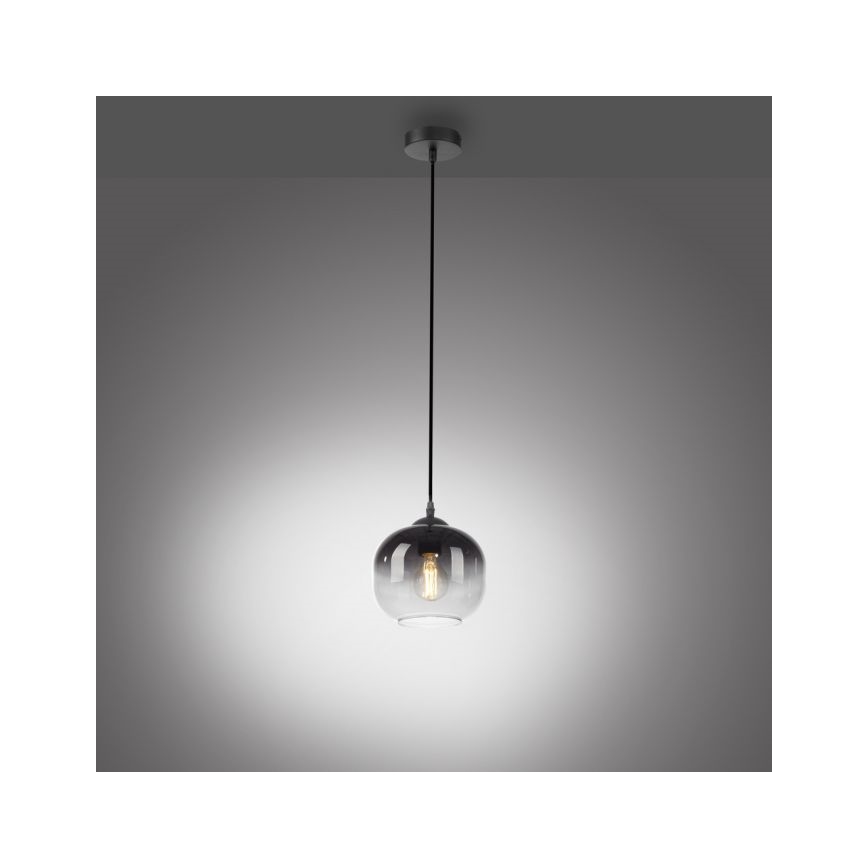 JUST LIGHT. 15420-18 - Lámpara colgante ZEA 1xE27/25W/230V negro