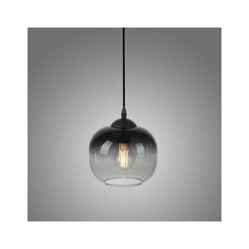 JUST LIGHT. 15420-18 - Lámpara colgante ZEA 1xE27/25W/230V negro