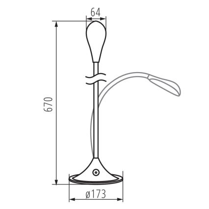 Lámpara de mesa LED flexible y regulable FRANCO LED/6,8W/230V blanco