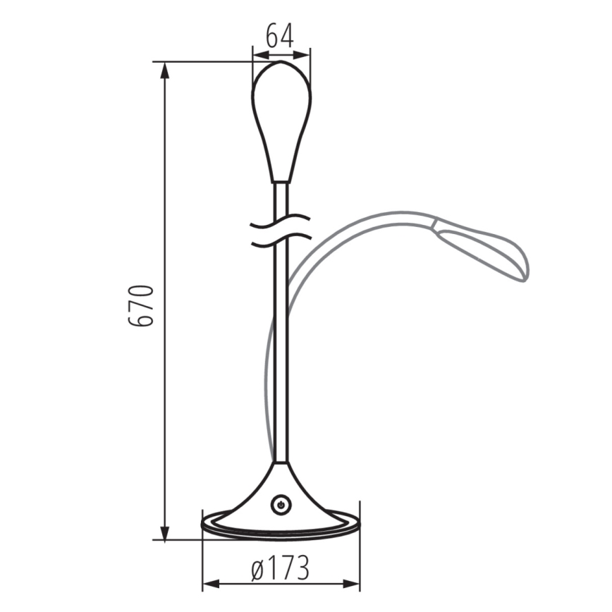 Lámpara de mesa LED flexible y regulable FRANCO LED/6,8W/230V blanco