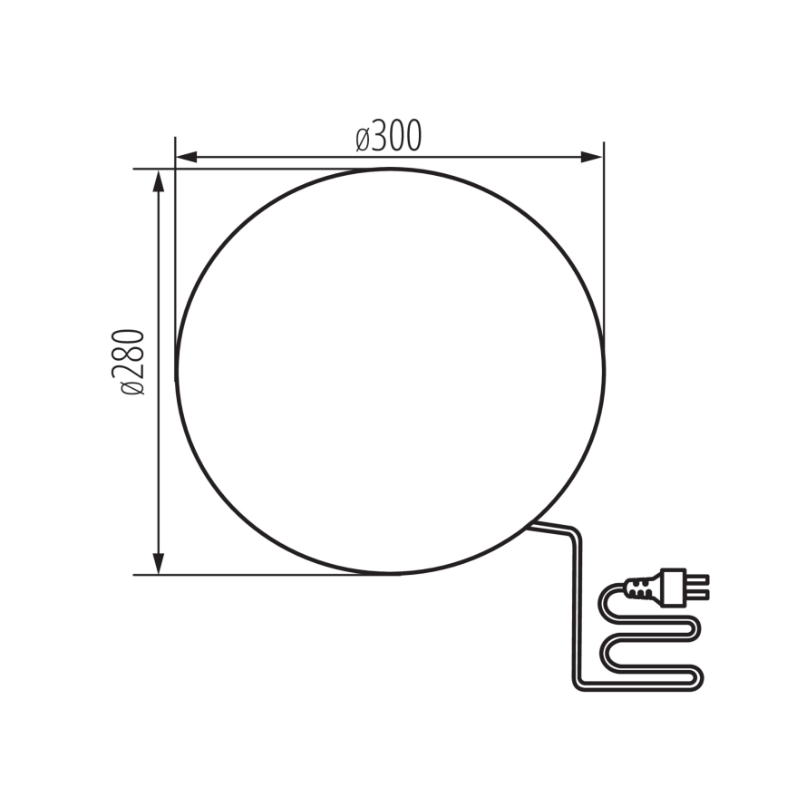 Lámpara de exterior STONO 1xE27/25W/230V diá. 30 cm IP65
