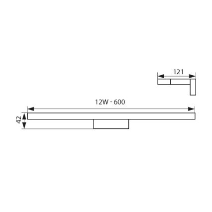 Iluminación LED para espejos de baño ASTEN LED/12W/230V IP44 cromo brillante