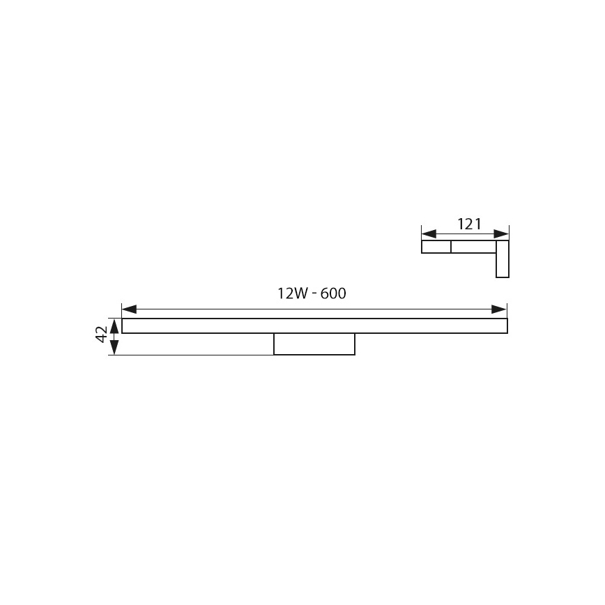 Iluminación LED para espejos de baño ASTEN LED/12W/230V IP44 cromo brillante
