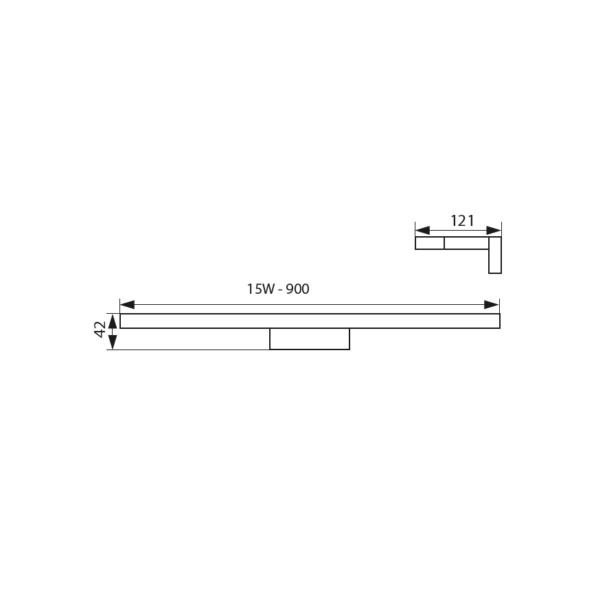Iluminación LED para espejo de baño LED/15W/230V IP44