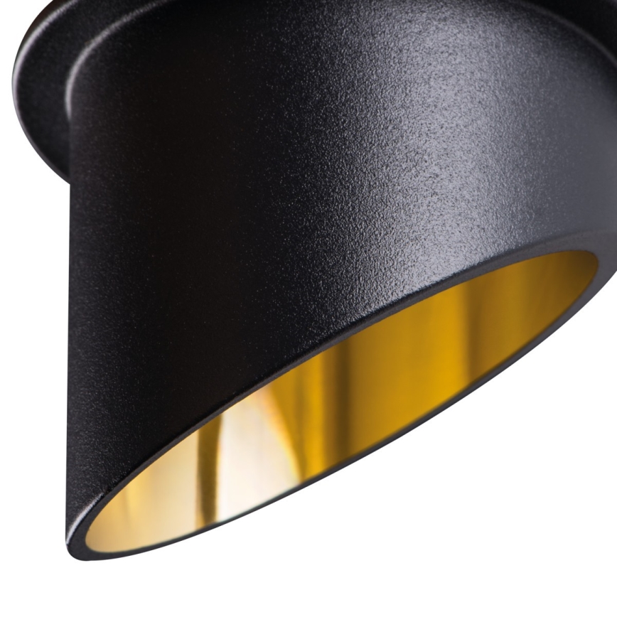 Foco empotrable SPAG GU10/35W negro/dorado