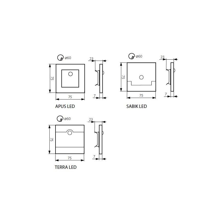 Iluminación LED de escaleras APUS con sensor LED/0,8W/12V 3000K