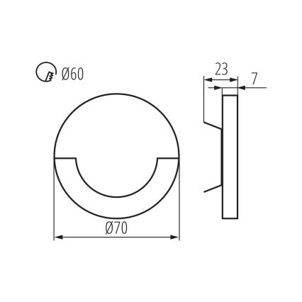 LED Aplique para escaleras SOLA LED/0,8W/12V 3000K caja de montaje incluida