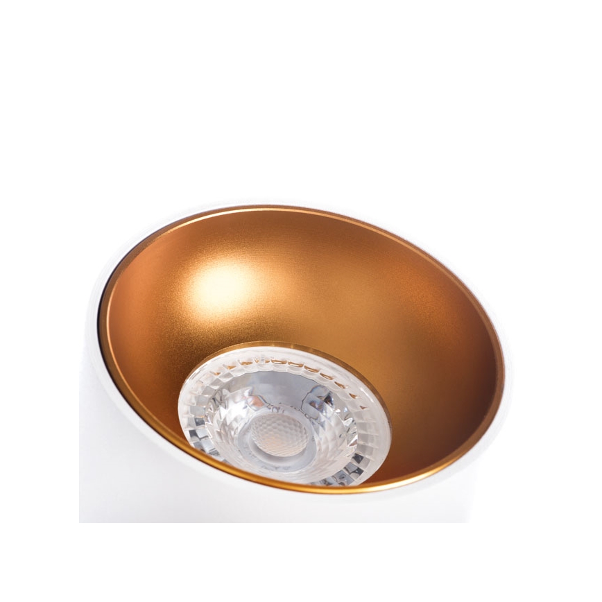 Foco RITI 1xGU10/10W/230V blanco/dorado