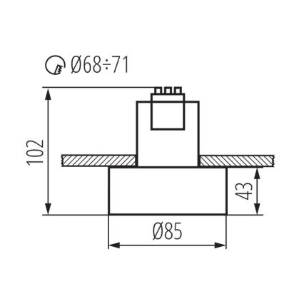 Lámpara de techo MINI RITI 1xGU10/25W/230V negro/blanco