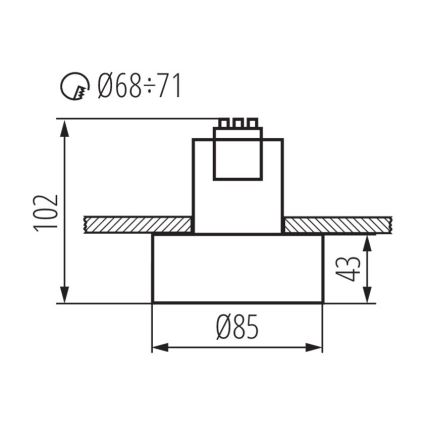 Lámpara de techo MINI RITI 1xGU10/25W/230V negro