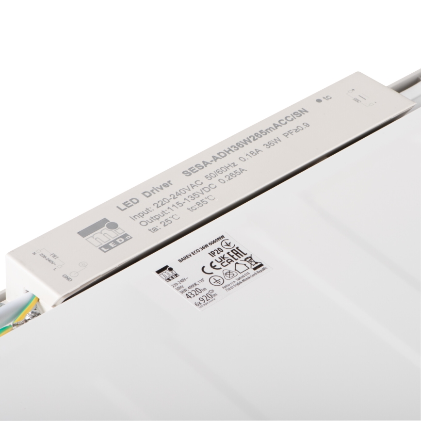 Panel LED empotrado BAREV ECO LED/36W/230V 4000K 60x60 cm
