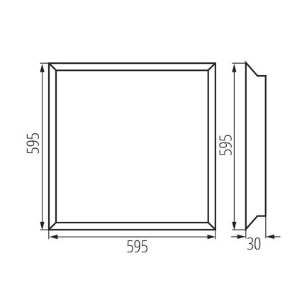 Panel LED empotrado BAREV ECO LED/36W/230V 4000K 60x60 cm
