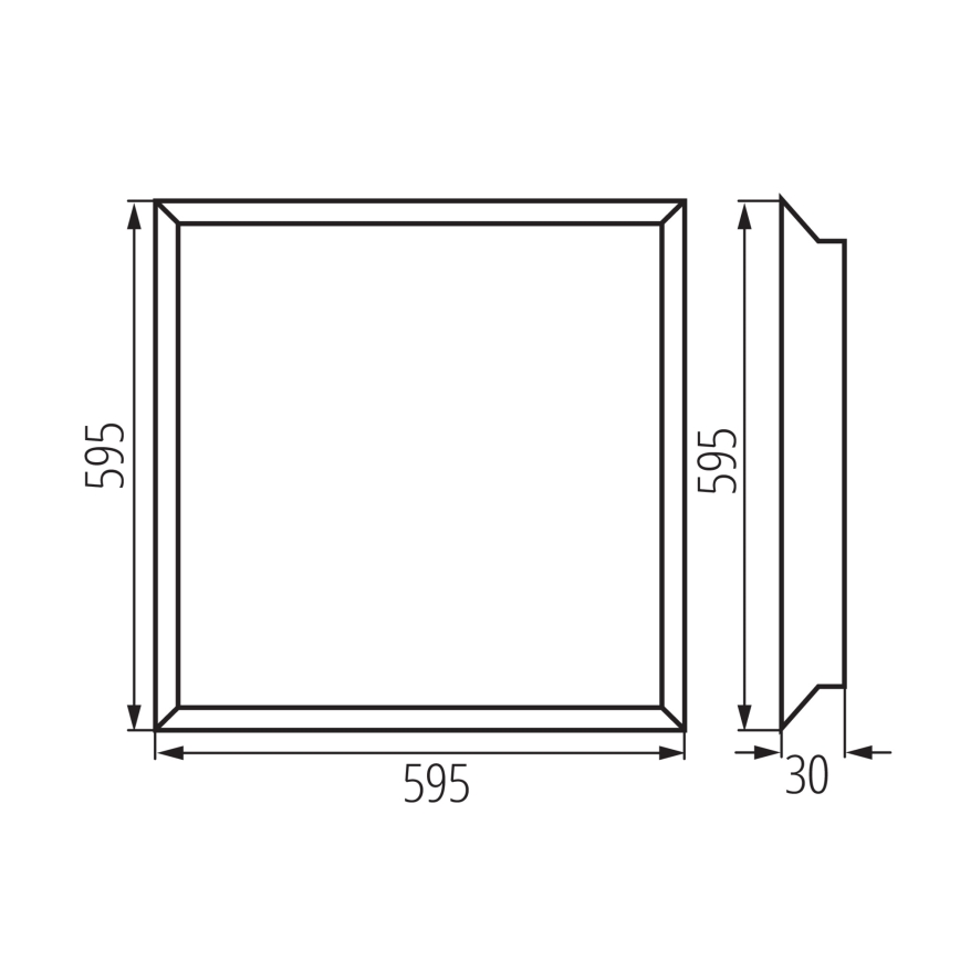 Panel LED empotrado BAREV ECO LED/36W/230V 4000K 60x60 cm