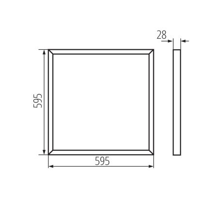 Kanlux 31173 - Panel LED de superficie BAREV LED/40W/230V 4000K 60x60 cm