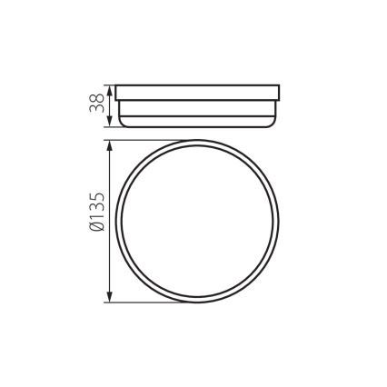 Plafón LED de baño TOLU LED/9W/230V 4000K IP54 blanco