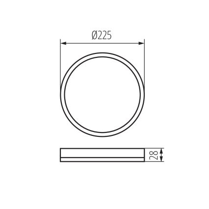 Plafón LED de baño AZPO LED/11,8W/230V diá. 22,5 cm IP54 blanco