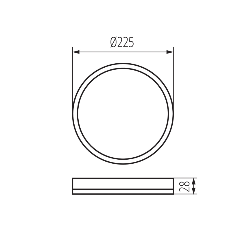 Plafón LED de baño AZPO LED/11,8W/230V diá. 22,5 cm IP54 blanco