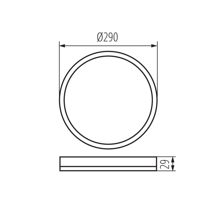 Plafón LED de baño AZPO LED/18,5W/230V diá. 29 cm IP54 negro