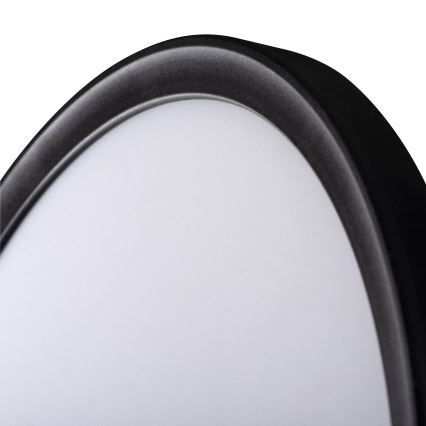 Plafón LED de baño AZPO LED/22W/230V diá. 42 cm IP54 negro