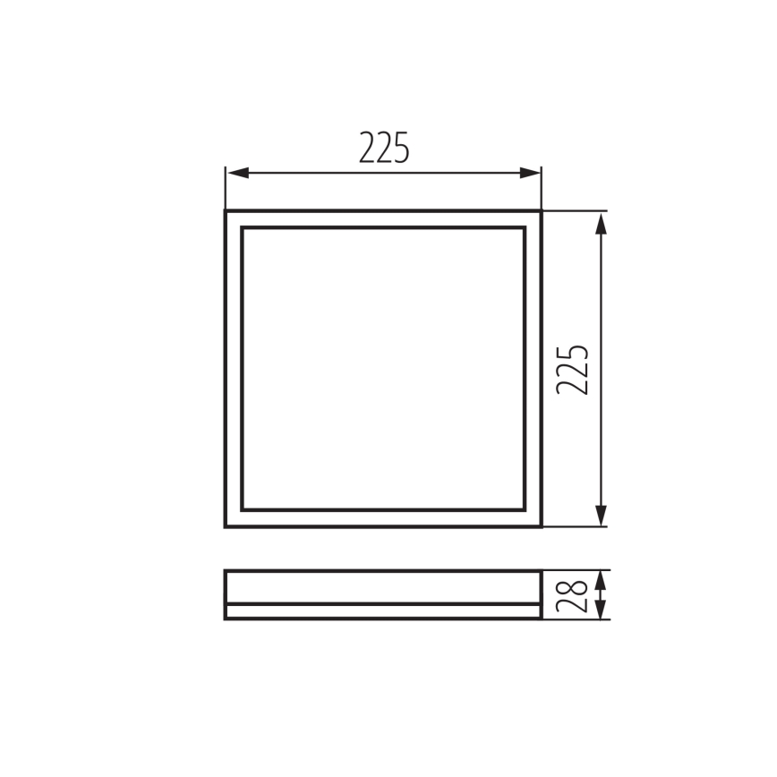 Plafón LED de baño AZPO LED/12,3W/230V IP54 negro
