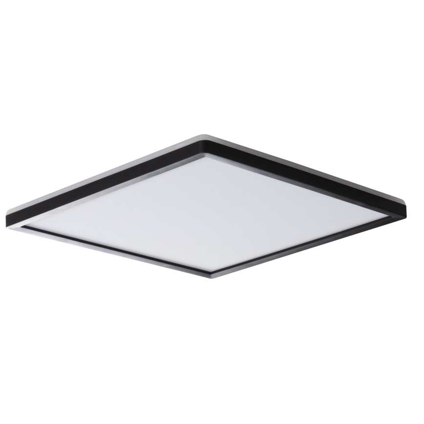 Plafón LED de baño AZPO LED/22W/230V 42x42 cm IP54 negro