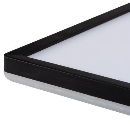 Plafón LED de baño AZPO LED/22W/230V 42x42 cm IP54 negro