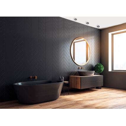 Kanlux - Plafón de baño FLINI 10W IP44 negro