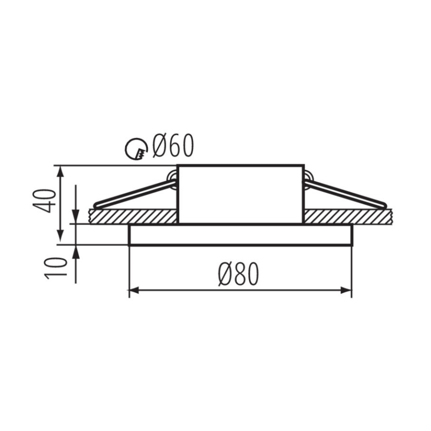 Kanlux - Plafón de baño FLINI 10W IP44 negro