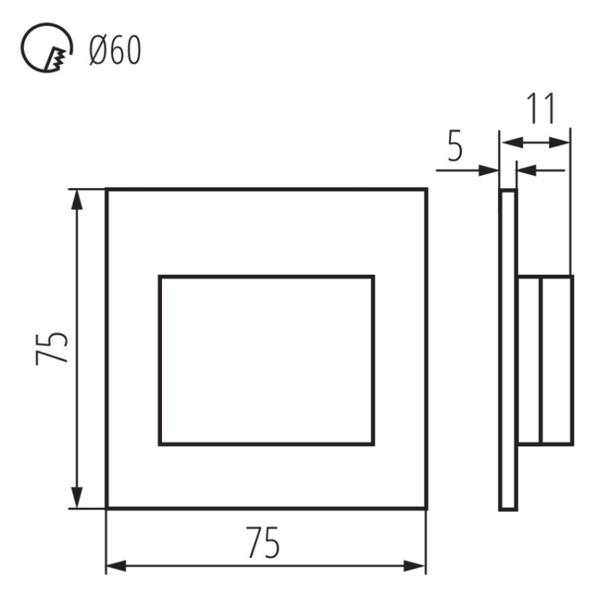 Iluminación LED para escaleras ERINUS LED/1,5W/12V 3000K blanco