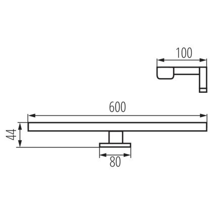 Iluminación LED para espejos de baño ASTIM LED/12W/230V IP44 cromo mate