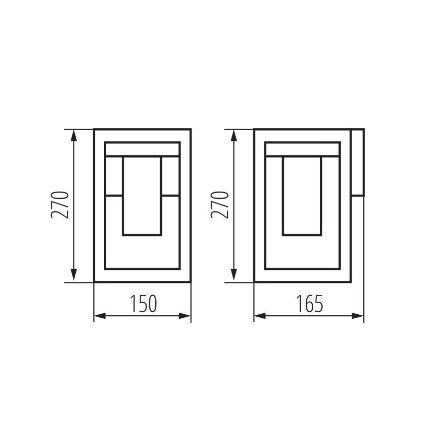 Aplique de exterior VIMO 1xE27/15W/230V IP44 cobre