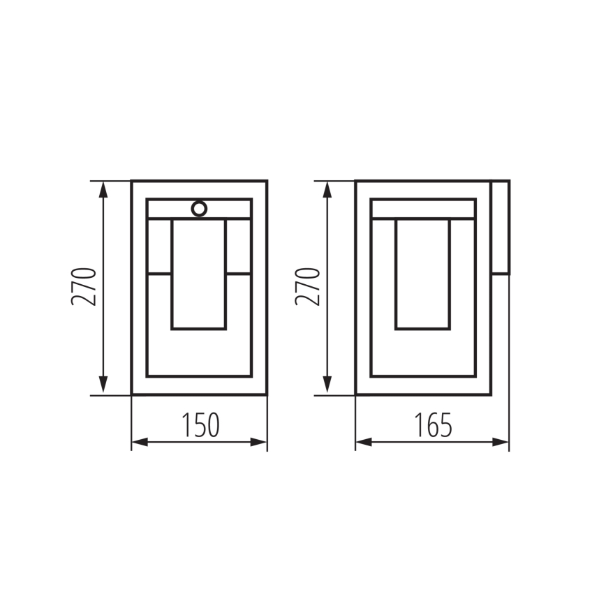 Aplique para exterior con sensor VIMO 1xE27/15W/230V IP44
