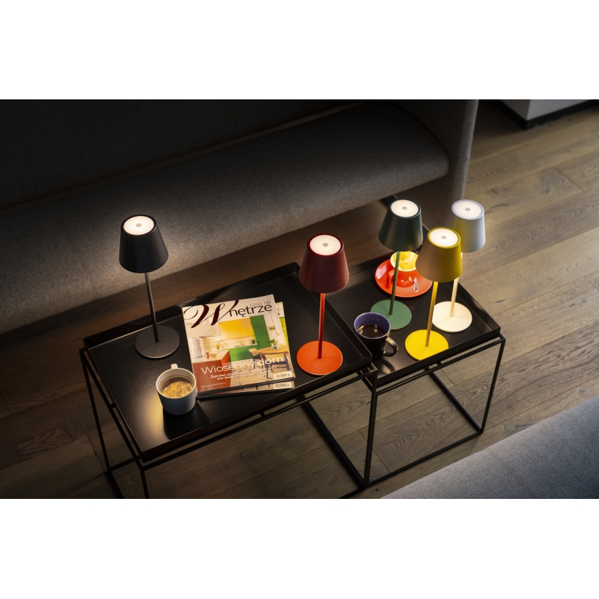 Lámpara de mesa LED recargable y regulable INITA LED/1,2W/1800 mAh IP54 rojo