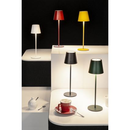 Lámpara de mesa LED recargable y regulable INITA LED/1,2W/1800 mAh IP54 rojo