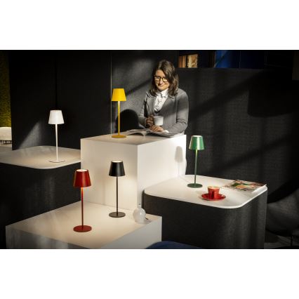 Lámpara de mesa LED recargable y regulable INITA LED/1,2W/1800 mAh IP54 rojo