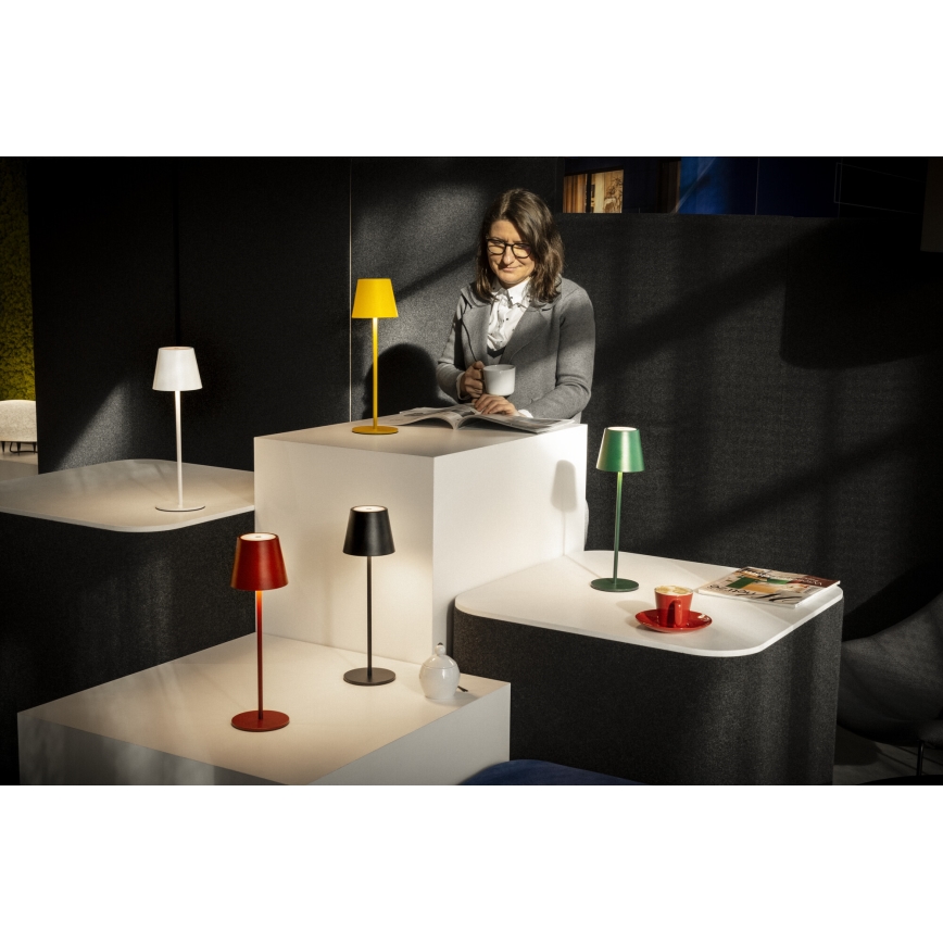 Lámpara de mesa LED recargable y regulable INITA LED/1,2W/1800 mAh IP54 rojo