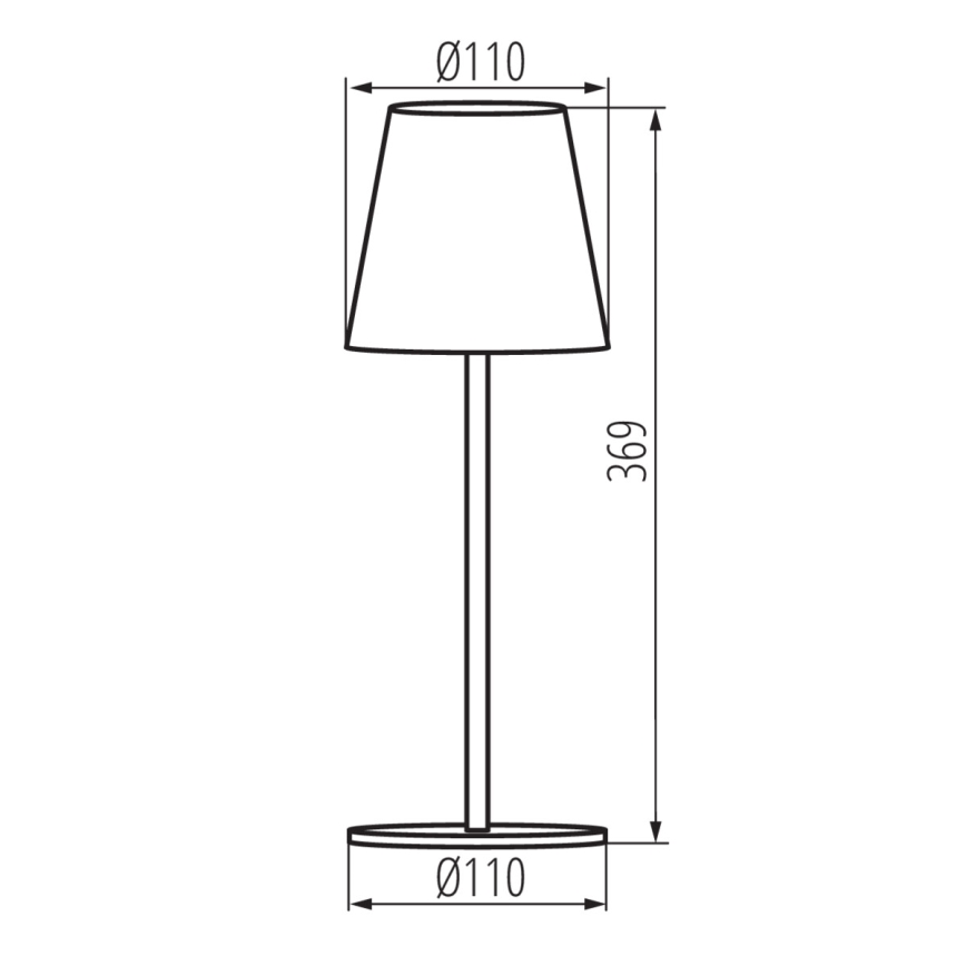 Lámpara de mesa LED recargable y regulable INITA LED/1,2W/1800 mAh IP54 rojo