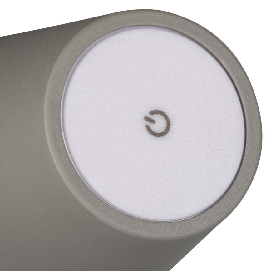 Lámpara de mesa LED recargable y regulable INITA LED/1,2W/1800 mAh IP54 gris