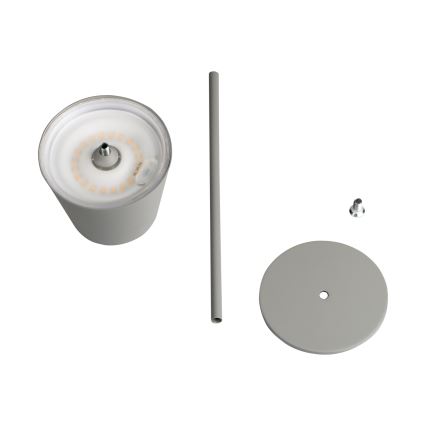 Lámpara de mesa LED recargable y regulable INITA LED/1,2W/1800 mAh IP54 gris
