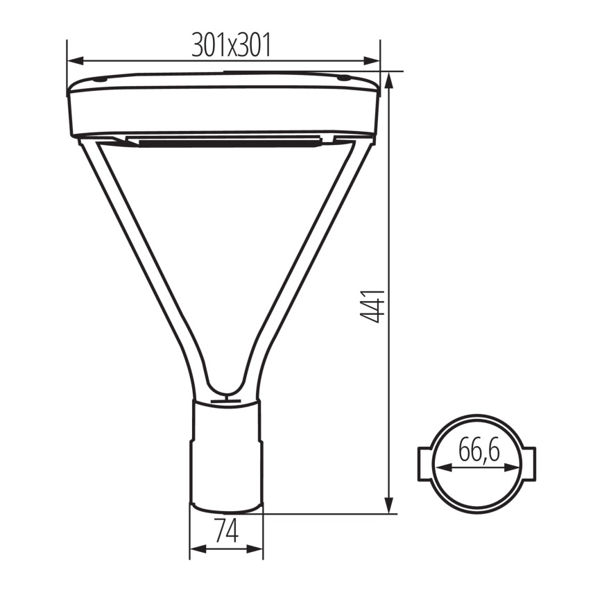 Farola LED PARCOLI LED/30/40/50W/230V 3000/4000/6500K IP66 gris