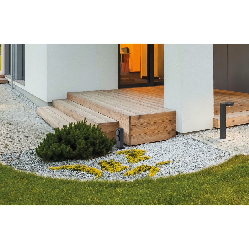 Columna de enchufe exterior NASTO 2Z Tipo E 230V IP44 antracita