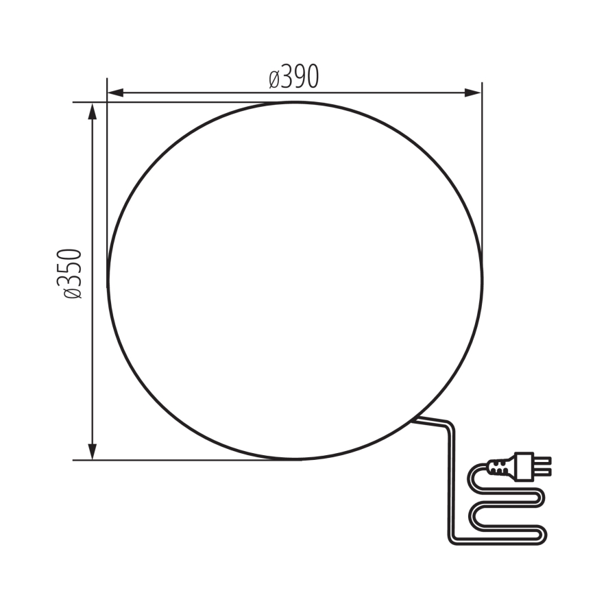 Lámpara de exterior STONO 1xE27/25W/230V diá. 39 cm IP65