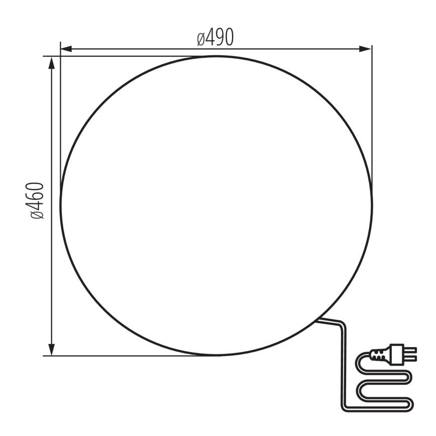 Lámpara de exterior STONO 1xE27/25W/230V diá. 49 cm IP65