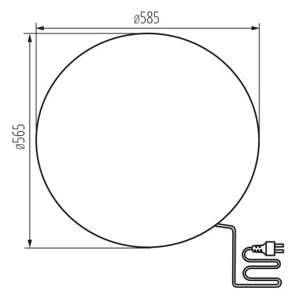 Lámpara de exterior STONO 1xE27/25W/230V diá. 58,5 cm IP65