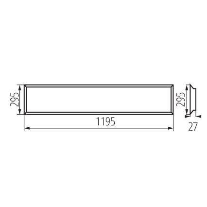 Panel LED empotrable BLINGO LED/34W/230V 120x30 cm UGR16