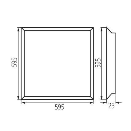 Panel LED empotrado BLINGO LED/38W/230V 60x60 cm