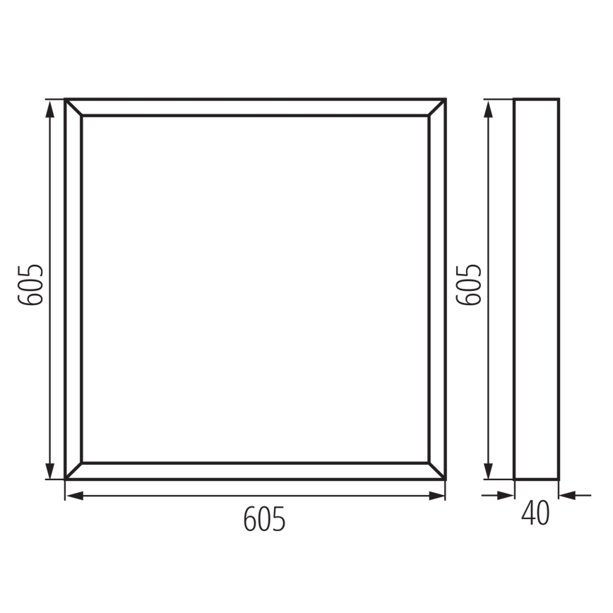 Kanlux 37275 - Panel LED de superficie BLINGO LED/34W/230V 60x60 cm