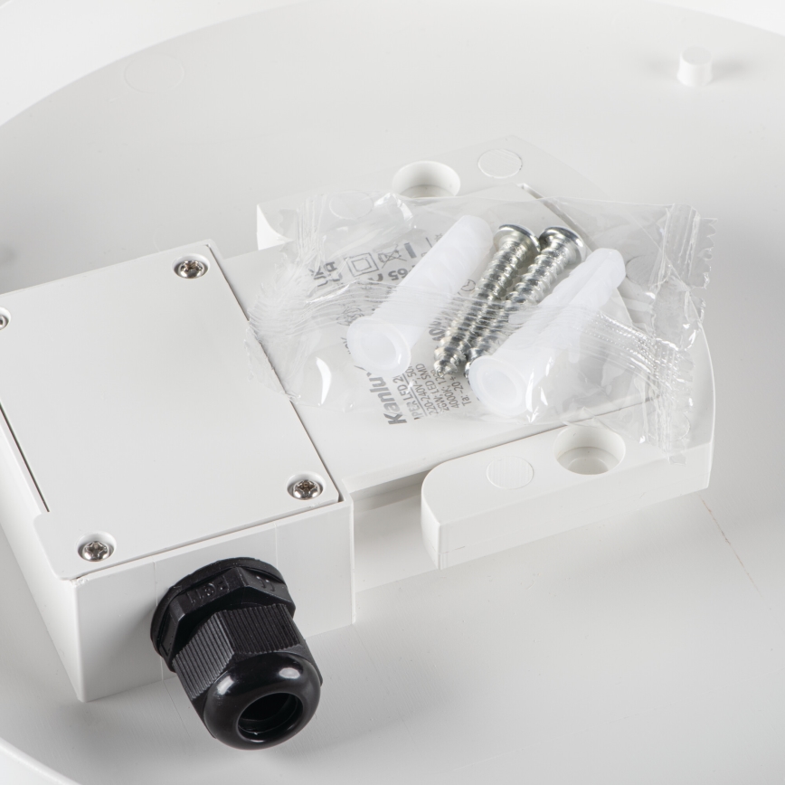 Plafón LED técnico IPER LED/19W/230V IK10 IP65 redondeado blanco