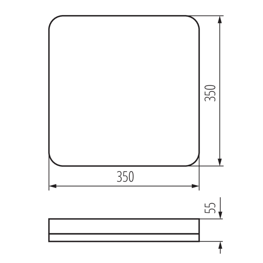 Plafón LED técnico IPER LED/35W/230V IK10 IP65 cuadrado blanco